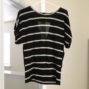 Striped loose fitting shirt